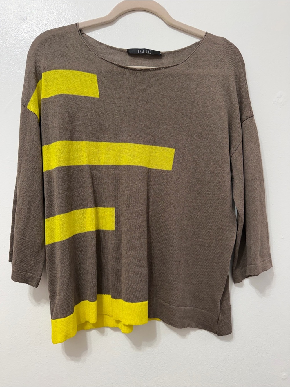 NWOT OZAI N KU Stripe Knit Top